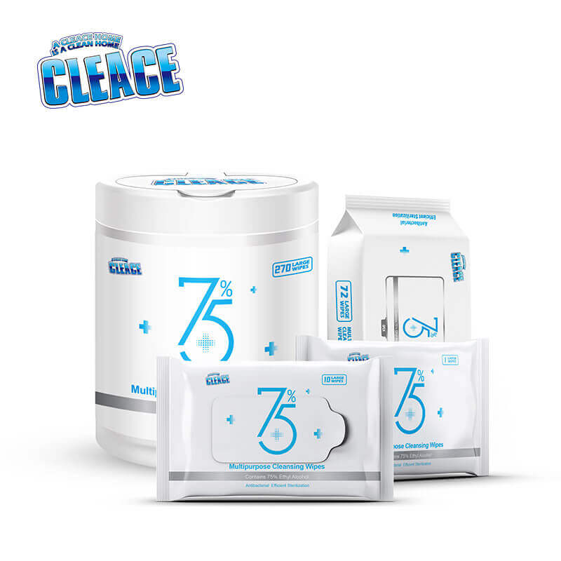 CLEACE 75% Alcohol Disinfecting Wipes